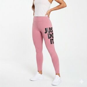 Nike Leggings Women’s Pink Just Do It High Rise Workout Pants‎ size medium